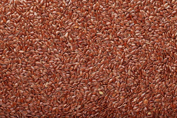 Beaucoup de graines de lin brun — Photo