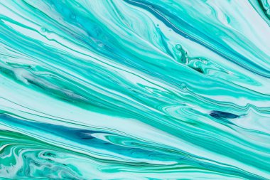 Yeşil ve akrilik tonlarda akrilik boyanın soyut arkaplanı