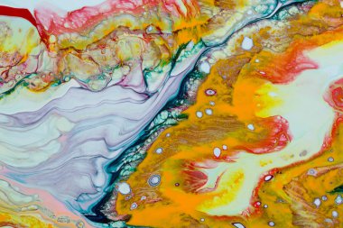 Sarı tonlarda akrilik boyanın soyut arkaplanı