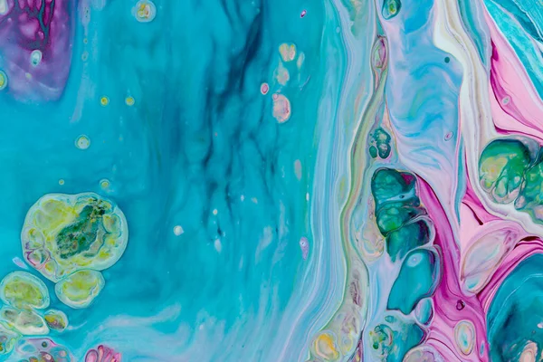 Abstract Background Acrylic Paint Pink Aquamarine Tones — Stock Photo, Image