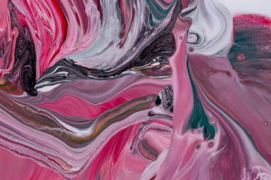 Pembe ve siyah tonlarda akrilik boyanın soyut arkaplanı