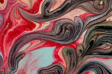 Pembe ve siyah tonlarda akrilik boyanın soyut arkaplanı