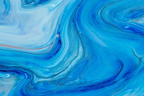Mavi Tonda Akrilik Boyanın Soyut Arkaplanı — Stok fotoğraf