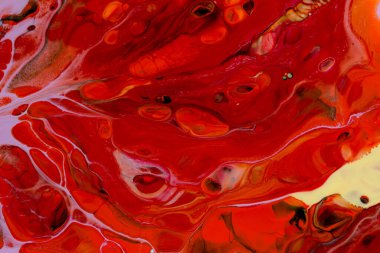 Kırmızı tonlarda akrilik boyanın soyut arkaplanı