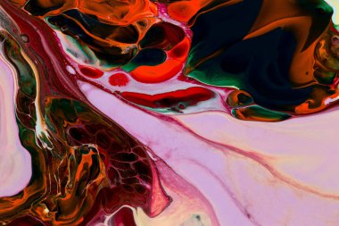 Kırmızı tonlarda akrilik boyanın soyut arkaplanı