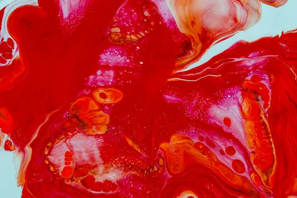 Fond Abstrait Peinture Acrylique Dans Les Tons Rouges — Photo