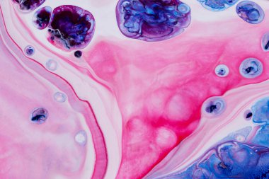 Pembe ve mavi tonlarda akrilik boyanın soyut arkaplanı