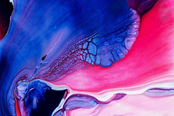 Fundo Abstrato Tinta Acrílica Tons Rosa Azul — Fotografia de Stock