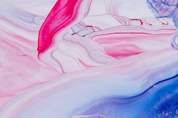 Abstrakt Bakgrund Akrylfärg Rosa Och Blå Toner — Stockfoto