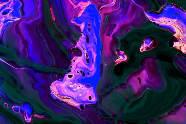 Abstracte Achtergrond Van Acrylverf Blauwe Paarse Tinten — Stockfoto