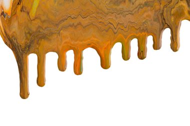 Beyaz arkaplanda damlayan boya