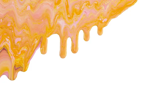 Color Dripping Paint White Background — Stock Photo, Image