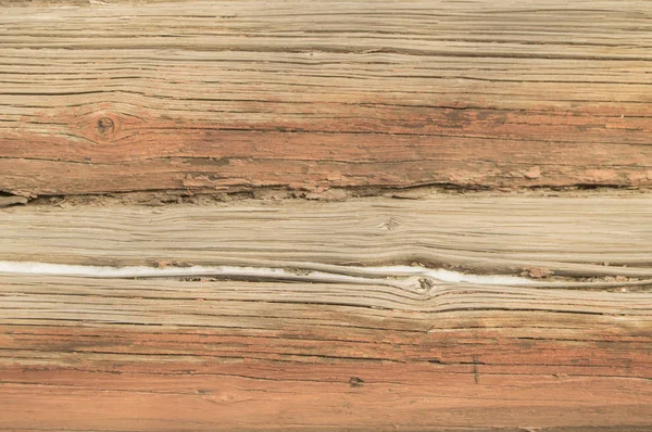 Vieilles planches horizontales brunes, texture vieux bois fissuré, fond grunge abstrait, motif — Photo
