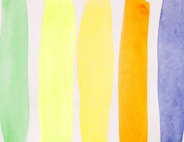 Akwarela abstrakcyjne tło z kolorowymi pionowymi paskami, rysunek ręczny — Zdjęcie stockowe
