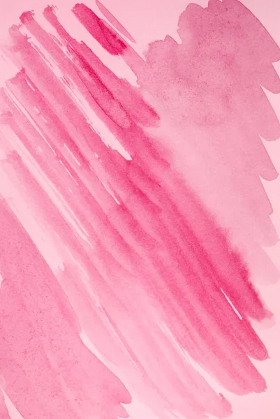 Różowe abstrakcyjne tło akwareli, ukośne linie nachylenia i pociągnięcia pędzla — Zdjęcie stockowe
