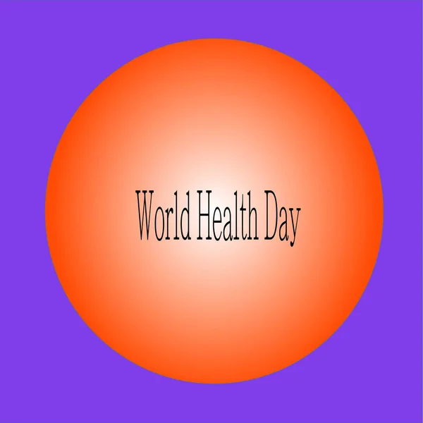 Concept Vectoriel Abstrait Simple Journée Mondiale Santé Avec Fond Texte — Image vectorielle