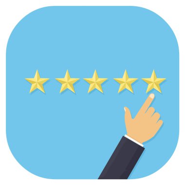 Parmak işaret eden ödüllendirme düşük bir 1 yıldız rating.