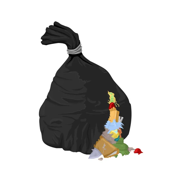 Vector Split Bin Bag Icono . — Vector de stock