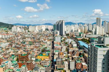 Seoul, Güney Kore - 17 Eylül 2017: Seul kenti manzara fotoğrafı, Güney Kore