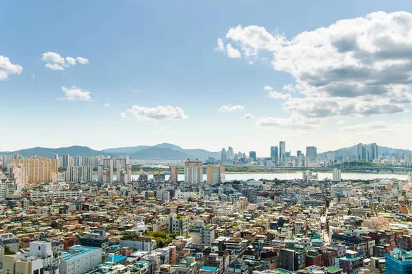 Seoul, Korea Południowa - 17 Wrze 2017: Seoul city krajobraz Fotografia, Korea Południowa — Zdjęcie stockowe
