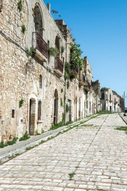 Eski şehir Craco Basilicata