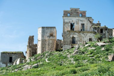 Eski şehir Craco Basilicata