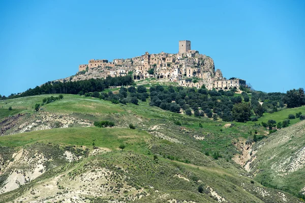 Eski şehir Craco Basilicata