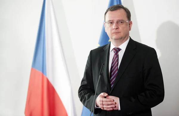 Чеська-прем'єр-міністр Петр Нечас — стокове фото