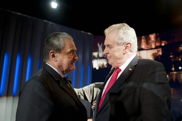 Karel Schwarzenberg and Milos Zeman — Stock Photo, Image