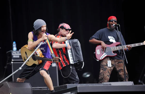 Gogol Bordello - Eugene Hutz, Sergey Ryabtsev e Thomas Gobena — Foto Stock