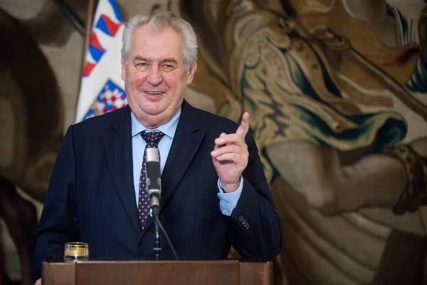 Çek Cumhuriyeti Cumhurbaşkanı Milos Zeman — Stok fotoğraf