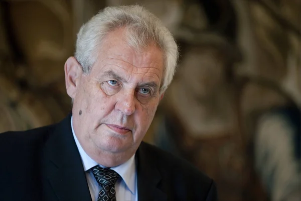 Tjeckisk president Milos Zeman — Stockfoto