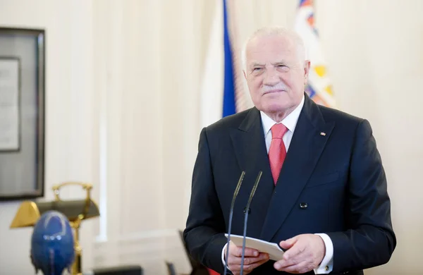 Çek Cumhuriyeti Cumhurbaşkanı Vaclav Klaus — Stok fotoğraf