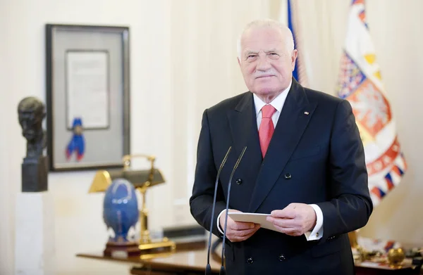 Tsjechische president Vaclav Klaus — Stockfoto