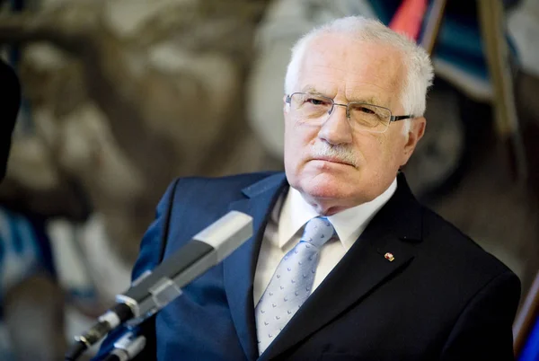 Tjeckiske presidenten Vaclav Klaus — Stockfoto