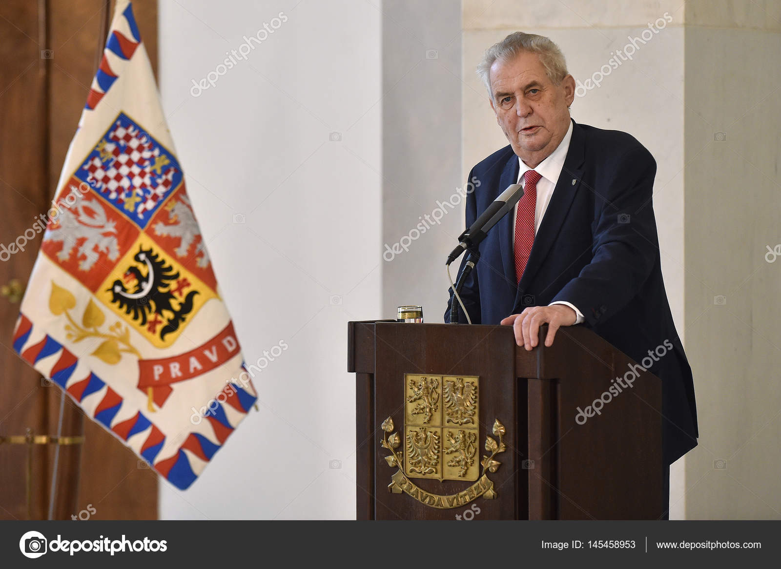 Tschechischer Prasident Milos Zeman Redaktionelles Stockfoto C Yakub88 145458953