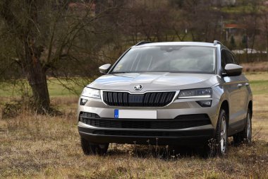 Hostim, Çek Cumhuriyeti - 14 Aralık 2017: Skoda Karoq Hostim, Çek Cumhuriyeti, 14 Aralık 2017.