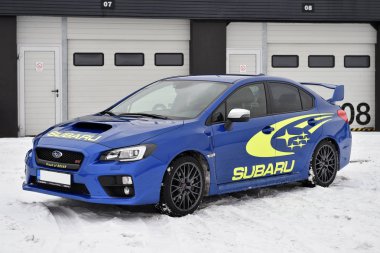 Most, Çek Cumhuriyeti - 26 Ocak 2017: Subaru Impreza Wrx STI Most, Çek Cumhuriyeti, 26 Ocak 2017.