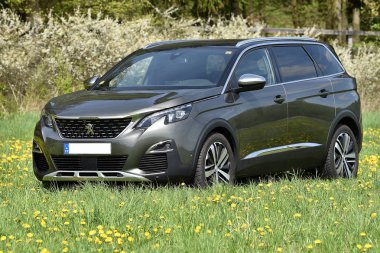 Çek Cumhuriyeti'nde, 27 Nisan 2018 Lany yakınındaki Lany, Çek Cumhuriyeti - 27 Nisan 2018: Peugeot 5008.