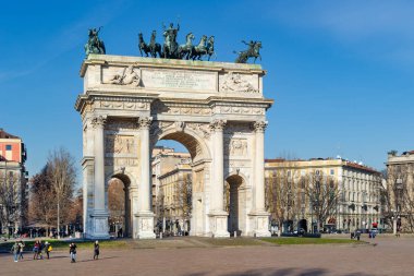 Arch barış sempione Parkı, milan, İtalya