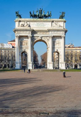 Arch barış sempione Parkı, milan, İtalya