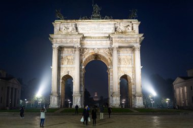 Arch barış sempione Parkı, milan, İtalya