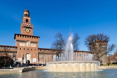 Sforza Kalesi (castello sforzesco) Milano, İtalya