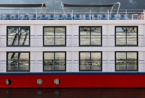 Reflection in windows of a boat