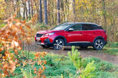 Prag, Çek Cumhuriyeti - 6 Kasım 2018: Peugeot 3008, Prag, Çek Cumhuriyeti, 6 Kasım 2018