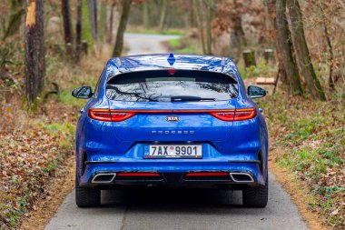 PRAG, CZECH Cumhuriyet - 3 Aralık 2019 Kia Prag, Çek Cumhuriyeti 'nde Devam Ediyor, 3 Aralık 2019