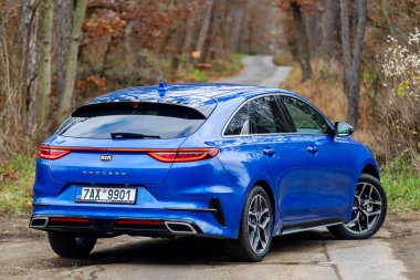 PRAG, CZECH Cumhuriyet - 3 Aralık 2019 Kia Prag, Çek Cumhuriyeti 'nde Devam Ediyor, 3 Aralık 2019