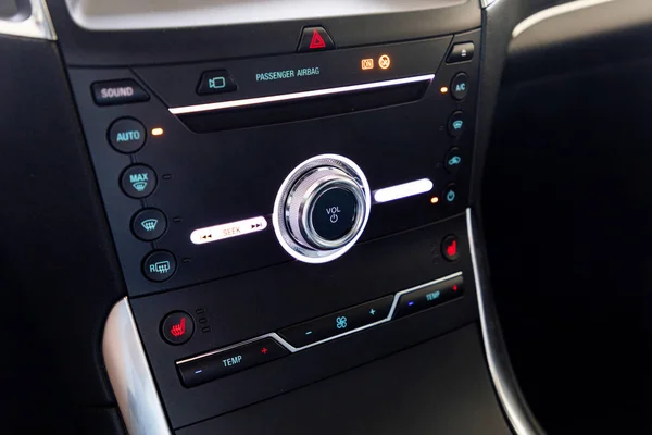 Control Buttons Interior Modern Car — Stock Photo, Image