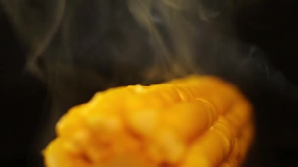 Boiled corn rotated — Stock Video