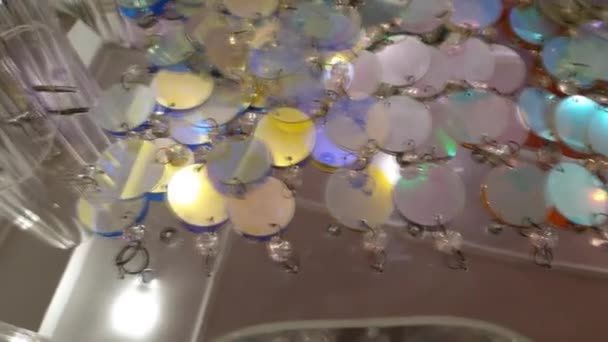 Repair Work Beauty Salon Chandelier Lamps Preparing Complete Repair Background — Stock Video